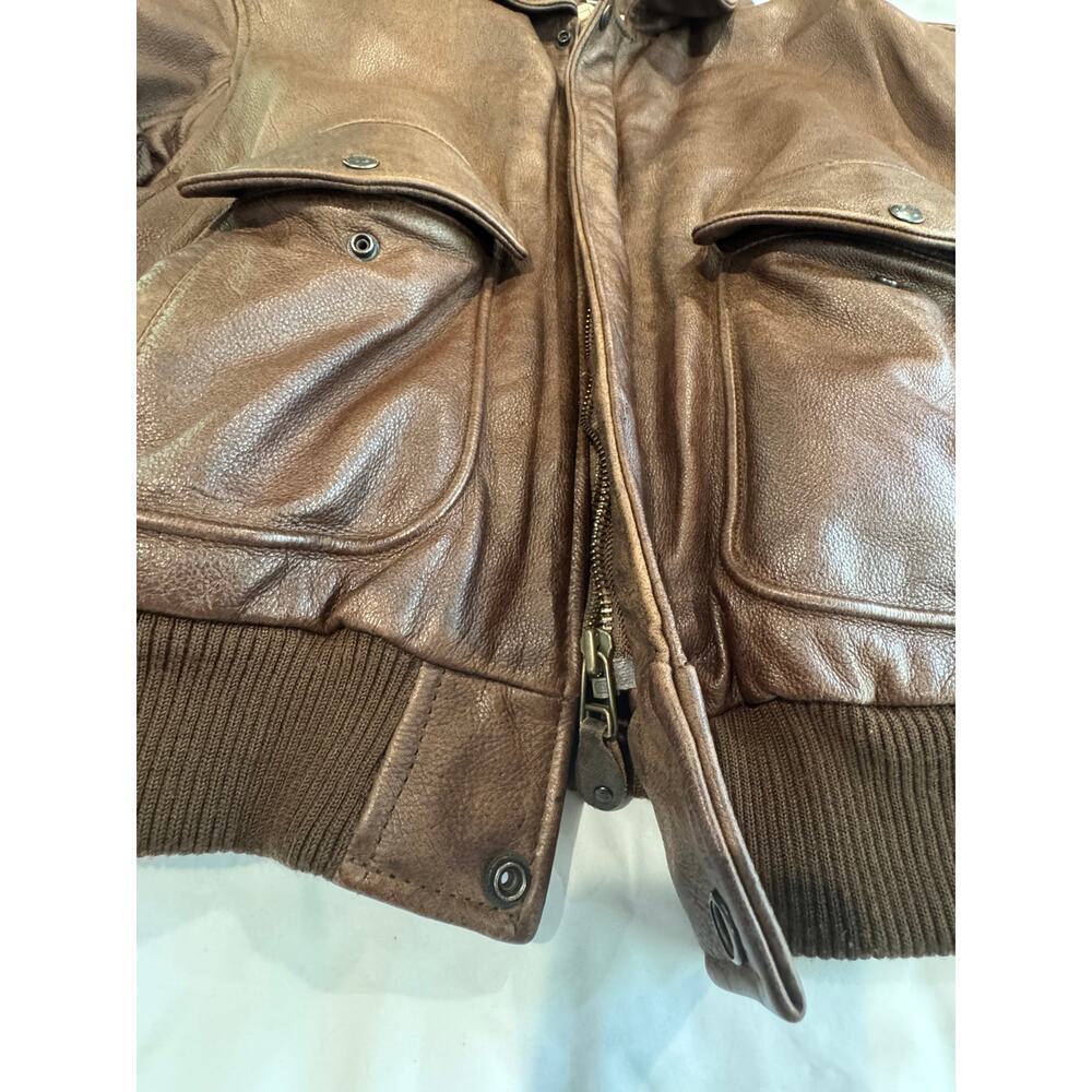 Hard Rock Cafe OSAKA Vintage LEather Bomber Jacket - Picture 10 of 16